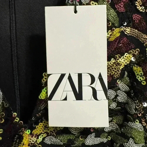 Zara Sequined Midi Dress Size Small - Picture 5 of 7